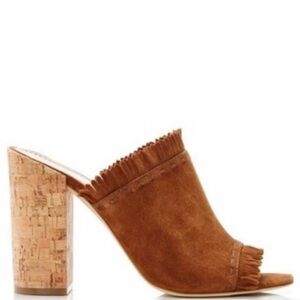 Tory Burch Huntington Suede Fringe Mules